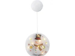 Fensterlicht Schneemann 12 LEDs Warmweiß