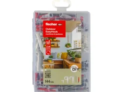 Fischer Universaldübel- und Haken-Set EasyDIY Box Outdoor EasyHook 144-teilig