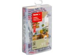 Fischer Universaldübel- und Haken-Set EasyDIY Box Outdoor EasyHook 144-teilig