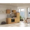 Flex-Well Classic Küchenzeile Nano 220 cm Buche