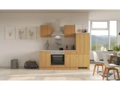 Flex-Well Classic Küchenzeile Nano 220 cm Buche