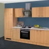 Flex-Well Classic Küchenzeile Nano 270 cm Buche Nachbildung