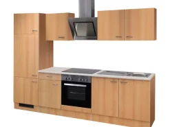 Flex-Well Classic Küchenzeile Nano 270 cm Buche Nachbildung