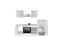 Flex-Well Classic Küchenzeile Lucca 220 cm Weiß matt - Caledonia