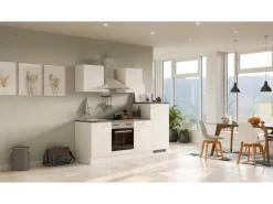 Flex-Well Classic Küchenzeile Lucca 220 cm Weiß matt - Caledonia