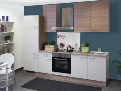 Flex-Well Classic Küchenzeile Florida 270 cm Sonoma Eiche-Weiß-Sonoma Eiche