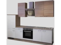Flex-Well Classic Küchenzeile Florida 270 cm Sonoma Eiche-Weiß-Sonoma Eiche