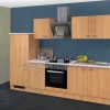 Flex-Well Classic Küchenzeile Nano 270 cm Buche Nachbildung