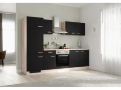 Flex-Well Exclusiv Küchenzeile Lara 270 cm Anthrazit - San Remo Eiche