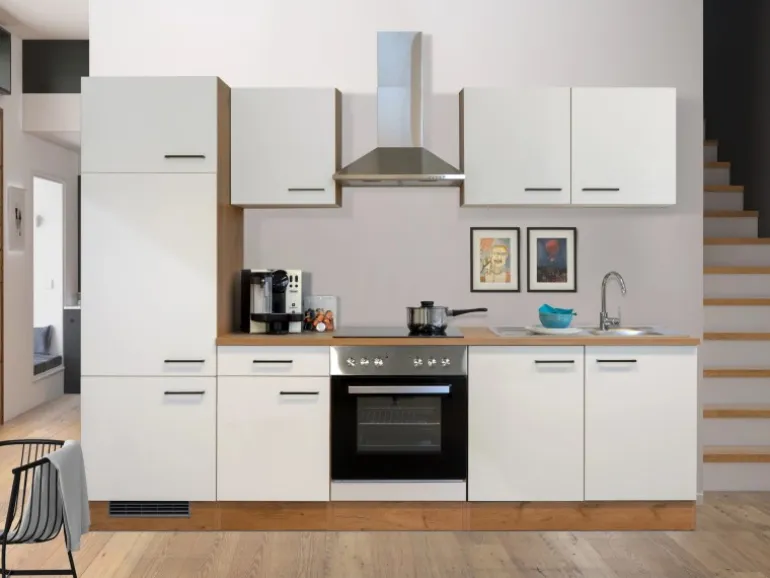 Flex-Well Exclusiv Küchenzeile Vintea 270 cm Magnolia-Lancelot Oak