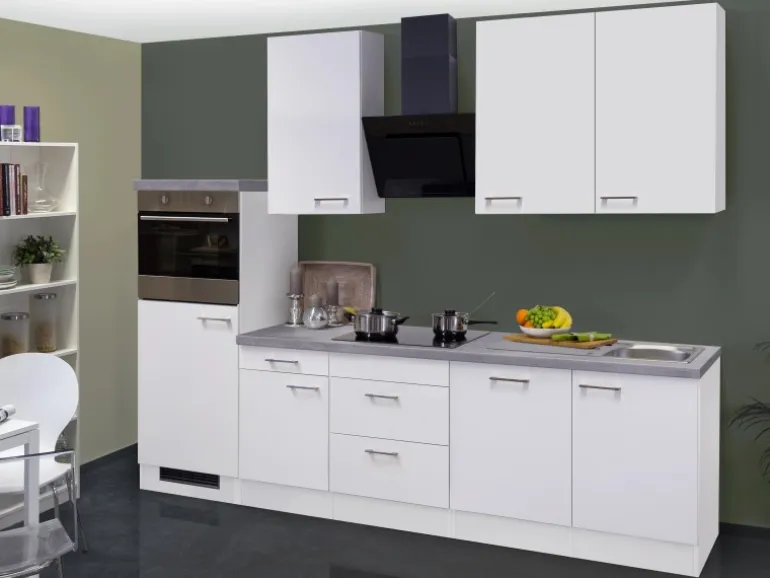 Flex-Well Exclusiv Küchenzeile Joelina 280 cm Weiß