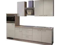 Flex-Well Exclusiv Küchenzeile Orlando 270 cm Kaschmir Glanz-Sonoma Eiche NB