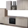 Flex-Well Exclusiv Küchenzeile Orlando 270 cm Kaschmir Glanz-Sonoma Eiche