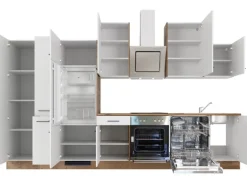 Flex-Well Exclusiv Küchenzeile Vintea 360 cm Magnolia matt - Lancelot Oak