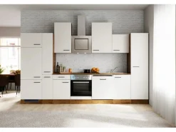 Flex-Well Exclusiv Küchenzeile Vintea 360 cm Magnolia matt - Lancelot Oak