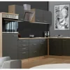 Flex-Well Exclusiv Winkelküche Morena 280x170 cm Basaltgrau Matt-San Remo Eiche
