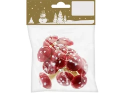 Fliegenpilze Kunststoff mit Draht 3 cm Rot 12 Stück