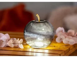 FlowerPower LED-Deko-Apfel Mela Grau