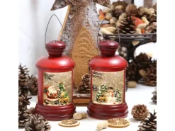 FlowerPower LED-Schneelaterne Levi 2-fach sortiert Ø 10 cm x 18 cm Kunststopff