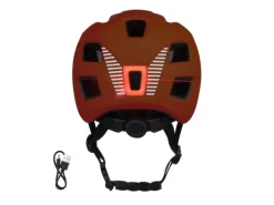 Force Kinderhelm Zebu mit Blinklicht Orange Größe XS-S