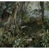 Fototapete  3D Wald Dschungel Grün Weiß 4,00m x 2,70m FSC®
