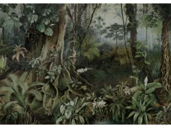 Fototapete  3D Wald Dschungel Grün Weiß 4,00m x 2,70m FSC®