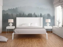 Fototapete Landschaft Wald Grün Grau Braun 3,50 m x 2,55 m FSC®