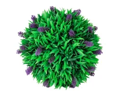 furnicato Künstliche Buchsbaumkugel mit Lavendel 2 Stk. 30 cm