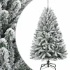 furnicato Künstlicher Weihnachtsbaum Klappbar Beschneit 120 cm