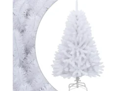 furnicato Künstlicher Weihnachtsbaum Klappbar mit Ständer Weiß 120 cm