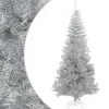 furnicato Künstlicher Weihnachtsbaum mit Ständer Silber 210 cm PET