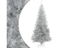 furnicato Künstlicher Weihnachtsbaum mit Ständer Silber 210 cm PET