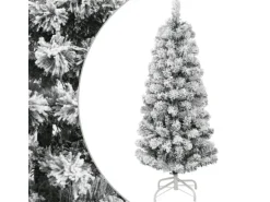 furnicato Künstlicher Weihnachtsbaum Klappbar Beschneit 120 cm