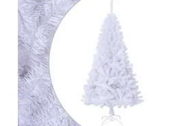 furnicato Künstlicher Weihnachtsbaum mit Dicken Zweigen Weiß 120 cm PVC