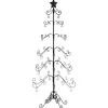 furnicato Metall-Weihnachtsbaum für Dekorationen Schwarz 215 cm