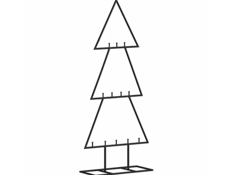 furnicato Metall-Weihnachtsbaum Deko Schwarz 60 cm