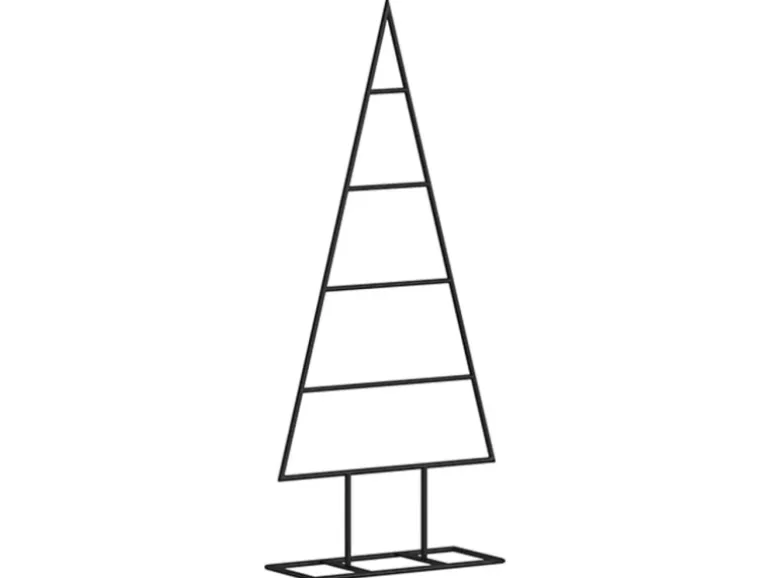 furnicato Metall-Weihnachtsbaum Deko Schwarz 60 cm