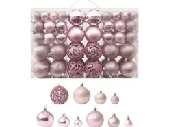 furnicato 100-tlg. Weihnachtskugel-Set Rosa