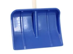 Galaflor Schneeschaufel für Kinder in Blau mit Holzstiel