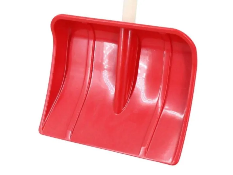 Galaflor Schneeschaufel für Kinder in Rot mit Holzstiel