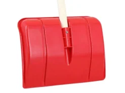 Galaflor Schneeschaufel für Kinder in Rot mit Holzstiel