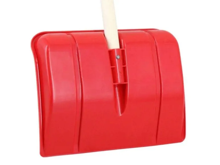 Galaflor Schneeschaufel für Kinder in Rot mit Holzstiel