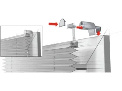 Gardinia EasyFix Plissee mit 2 Bedienschienen 100 cm x 130 cm Schiefer