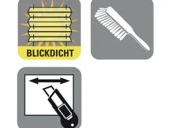 Gardinia EasyFix Plissee mit 2 Bedienschienen 100 cm x 130 cm Schiefer