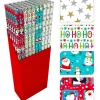 Geschenkpapier mit Weihnachtsmotiven XXL 100 cm x 500 cm 4-fach sortiert