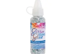 Glitterglue Flasche 53 ml Dosierverschluss Confetti Sterne Silber