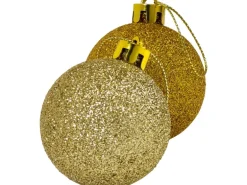 Glitzerkugel Goldfarben 2er-Set