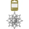 Glitzerstern Kunststoff zum Hängen Silber 10 cm