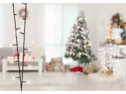 Globo Christbaum mit Lichterkette Metall 300 cm Schwarz