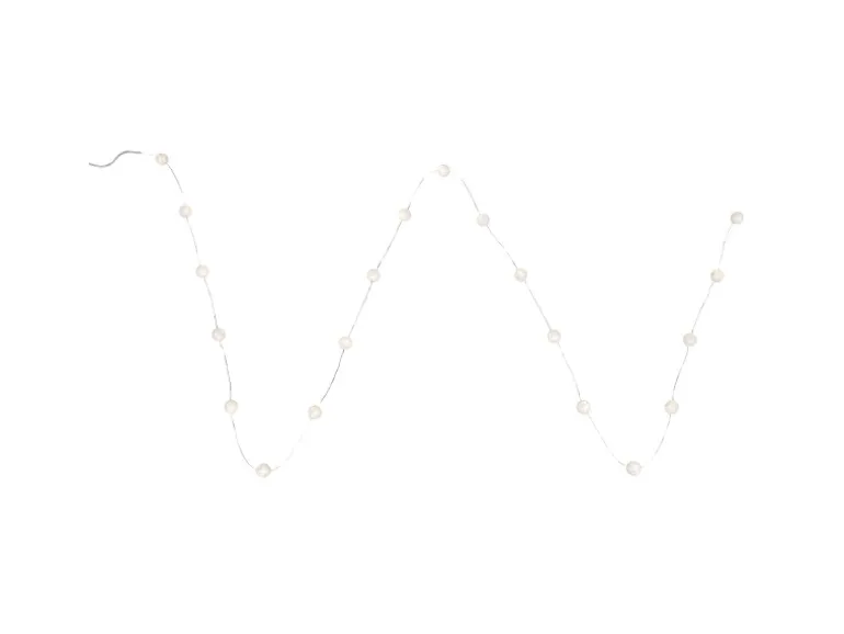 Globo LED-Lichterkette 20 LEDs Metall Silber 190 cm Warmweiß